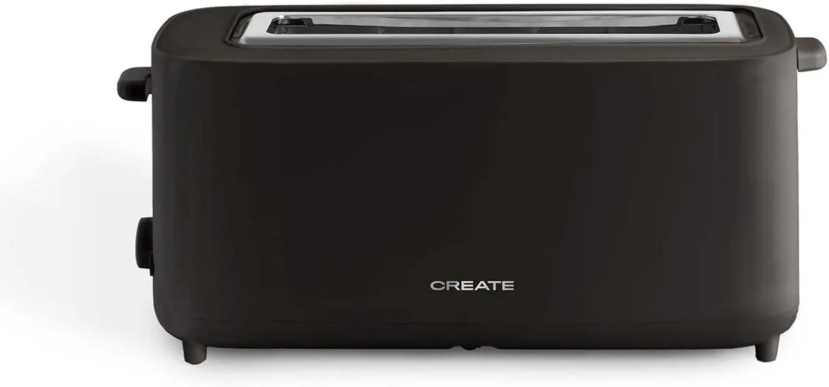 CREATE/TOAST STUDIO XL/Tostador de pan negro / 6 Niveles de potencia, bandeja recogemigas, termostato, descongelaci¨®n, sistema de seguridad, 950W