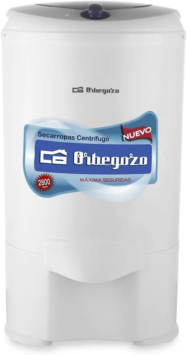 Orbegozo SC 4600, Centrifugadora de ropa, tambor de acero inoxidable, 5, 2 Kg de capacidad, negro