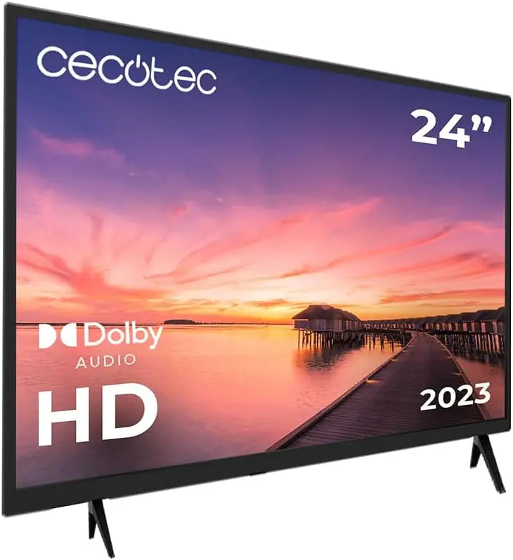 Cecotec Televisor TV 0 serie 0024. Pantalla de 24 Pulgadas, HD, Resoluci¨®n de im¨¢genes y Videos ¨®ptima, Sistema Dolby, Memoria Flash, Clase E.