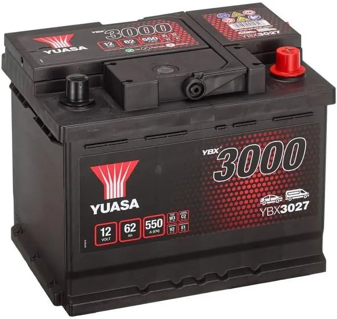 Yuasa YBX3027 Bater¨ªa de coche SMF Starter recargable 12V 60Ah 550A