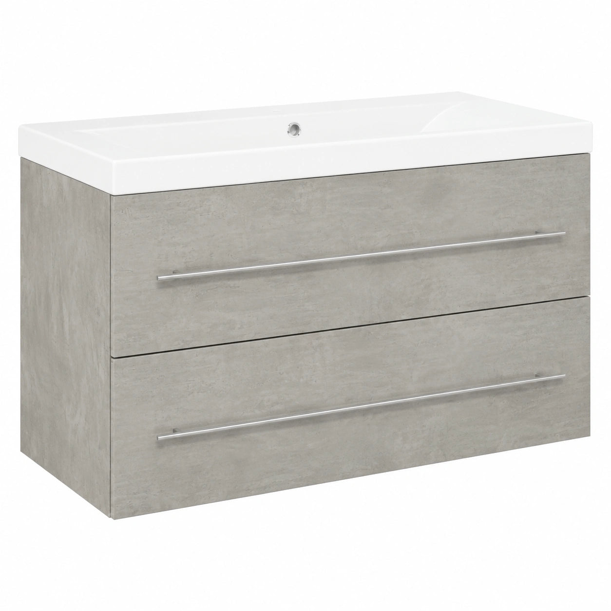 Conjunto de Muebles de Baño en Madera Gris Hormigón, 2 Piezas - vidaXL
