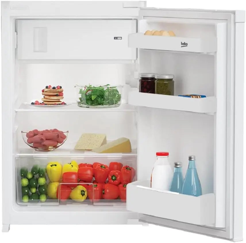 Beko B1754FN Nevera integrada con congelador de 4 estrellas/puerta fija/nicho, 88 cm