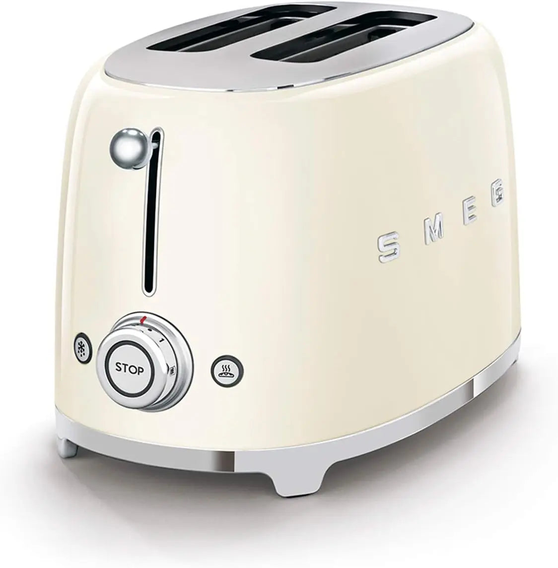 SMEG TSF01BLEU Tostadora 2x2 Ranuras de Acero Inoxidable 950W Crema 50's Style
