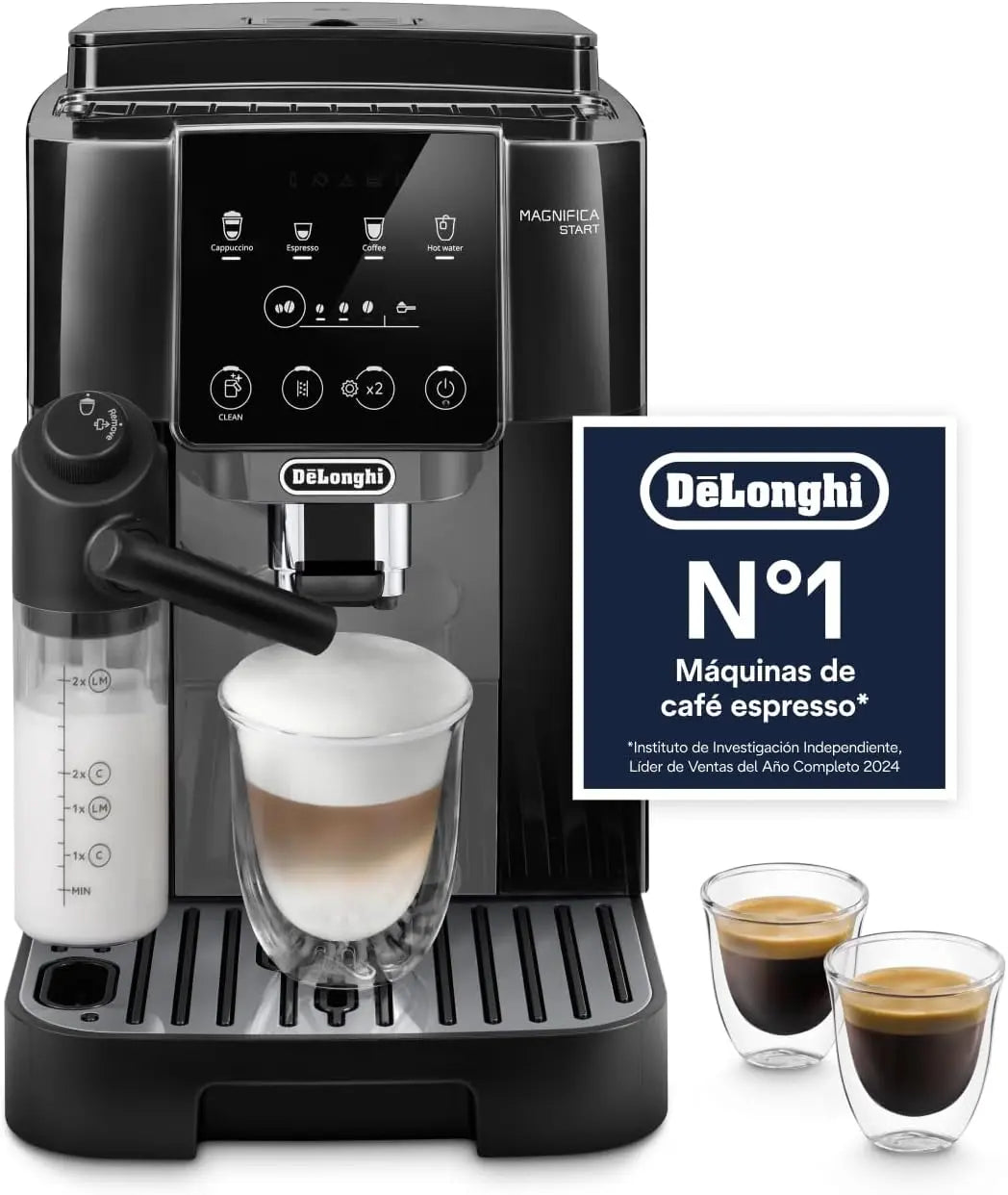 De'Longhi Magnifica Start, Cafetera Superautom¨¢tica 4 Bebidas Negro/Gris