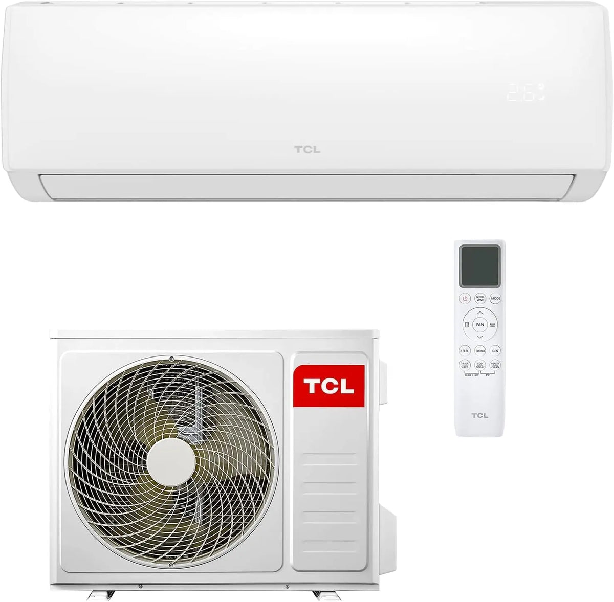 TCL Aire acondicionado split 18000 BTU Elite XA73 para habitaciones de hasta 45 m2 con modo Eco y Turbo, flujo de aire en 4 direcciones