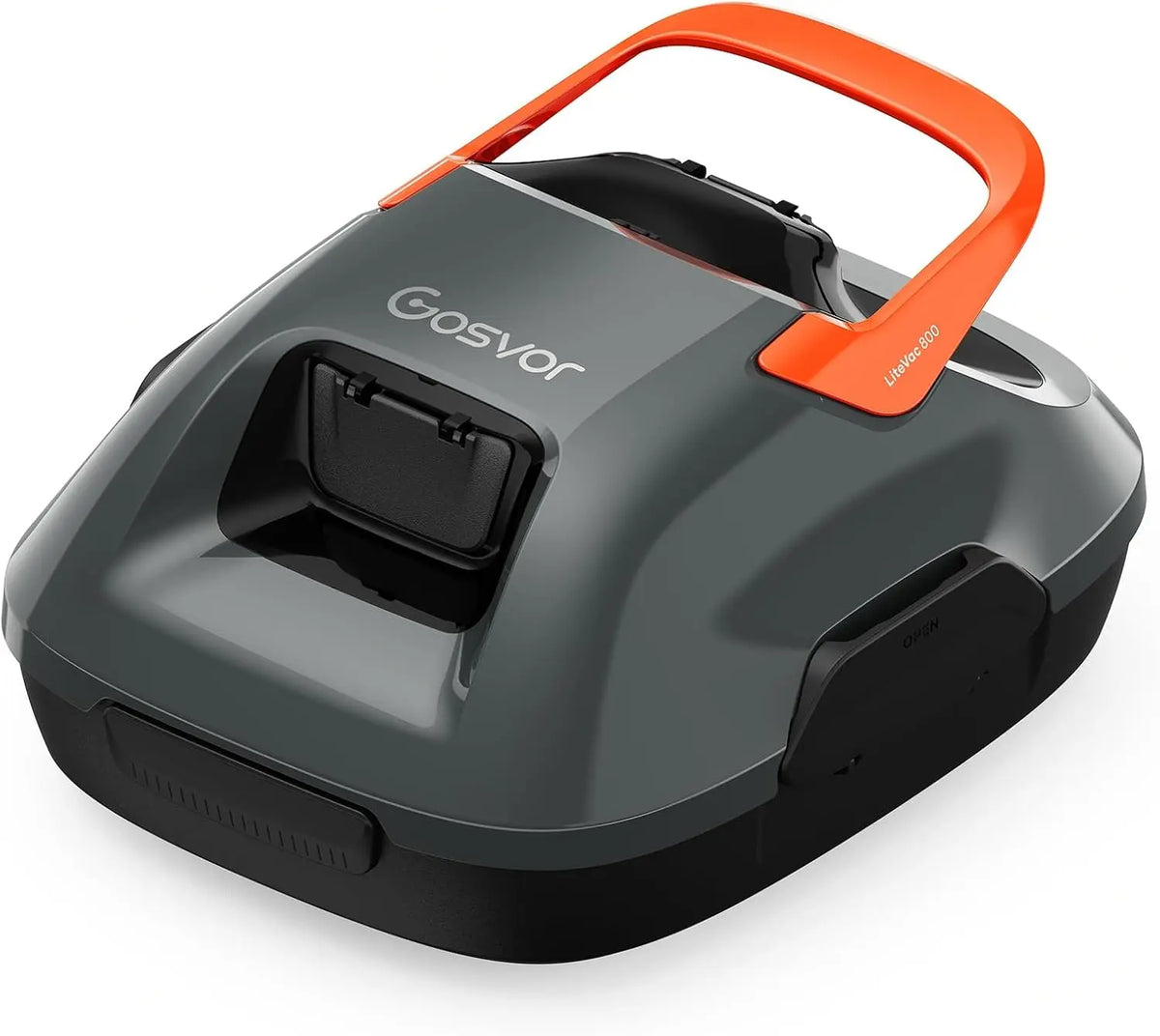 Gosvor Robot Limpiafondos Piscina Autom¨¢tico, con Filtraci¨®n de 180¦Ìm, con 90 Minutos de Autonom¨ªa, Tiene Autoaparcamiento, Gris-Naranja