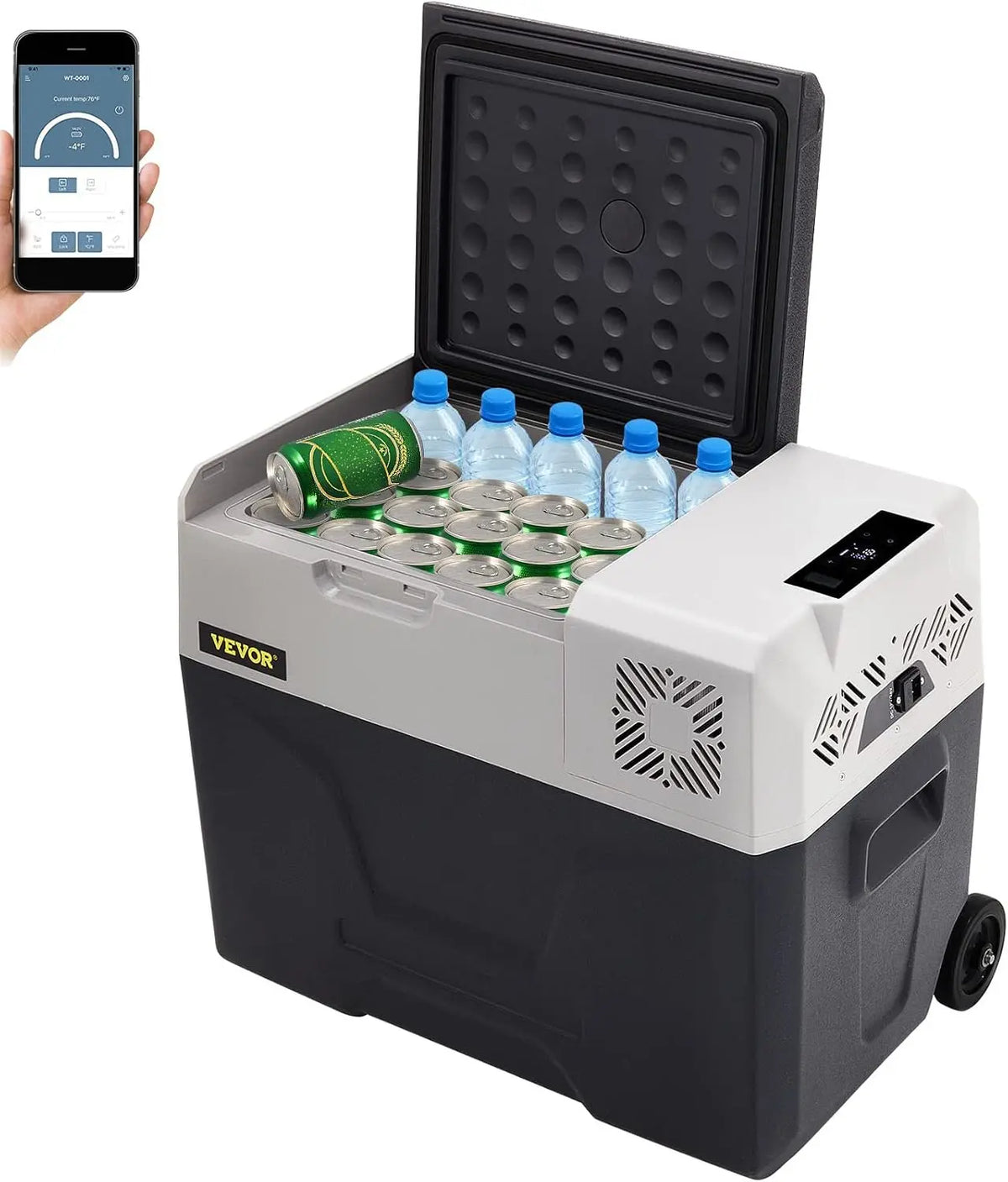 VEVOR Nevera Termoel¨¦ctrica Port¨¢til 30 L Nevera de Viaje para Coche Nevera Port¨¢til El¨¦ctrica de Viaje para Coche Mini Refrigerador para Coche Mini