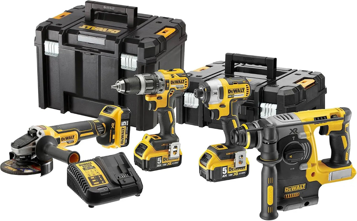 DEWALT conjunto 4 herramientas no escobillas 18V XR 3 bater¨ªas 5Ah, DCK422P3T-QW