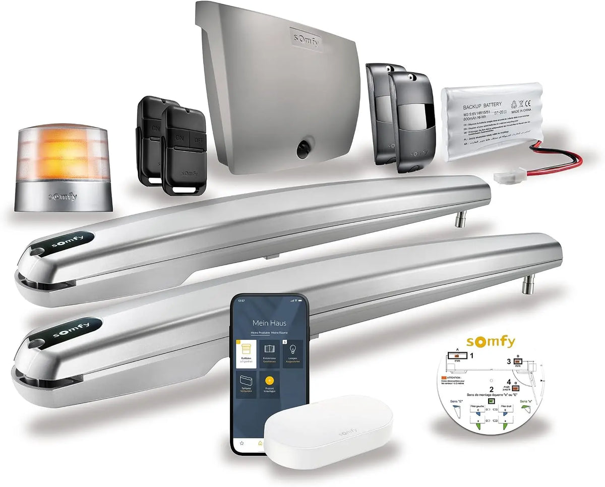 Somfy 1241957, Exavia Star Connect, Motorizaci¨®n conectada para cancela batiente, Para puertas de hasta 2m de alto