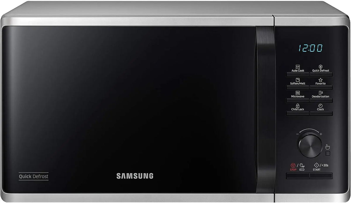 Samsung MS2AK3515AS/EG, Microondas (800 W, 23 grados, 48, 9 cm de ancho, interior esmaltado de cer¨¢mica resistente a los ara?azos, plateado)