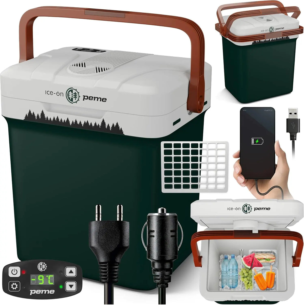 peme Nevera Port¨¢til El¨¦ctrica 12V 230V 22, 9L Auto Termoel¨¦ctrica Viaje