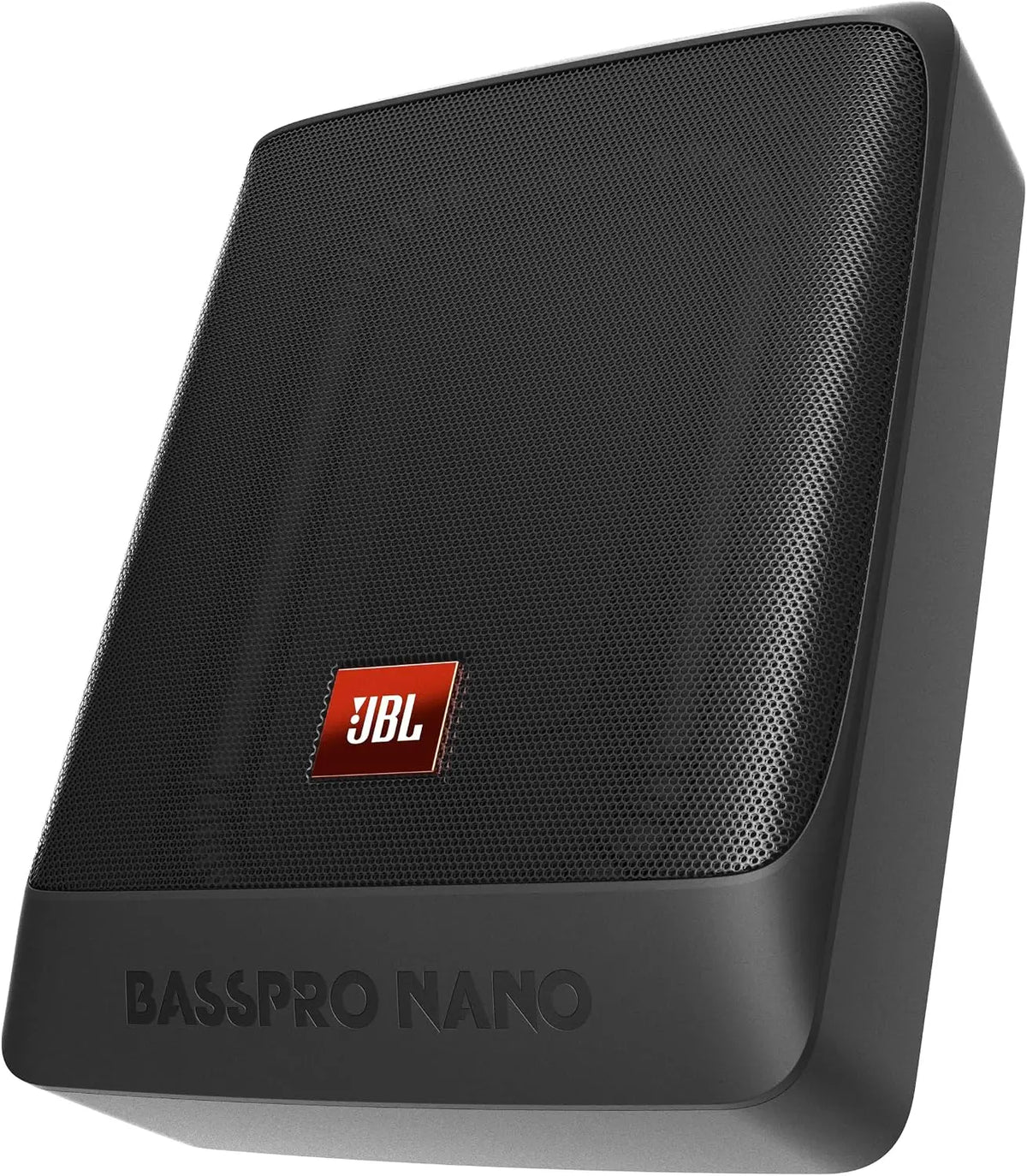 JBL BassPro Nano Subwoofer activo coche bajo el asiento 6' x 8', Subwoofer coche autoamplificado debajo del asiento de 200 vatios