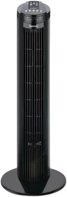 Habitex Ventilador Torre 29inch Negro con Mando