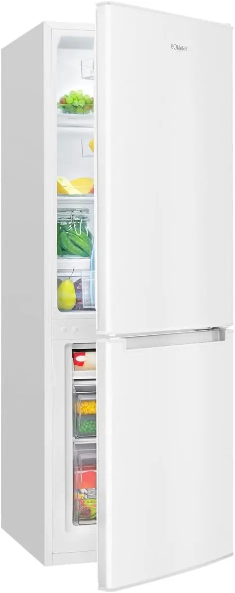Bomann, KG7359 Frigor¨ªfico y Congelador 173L Blanco, Frigor¨ªfico 121L, Congelador 52L 4 Estrellas, Iluminaci¨®n LED, Alarma de apertura