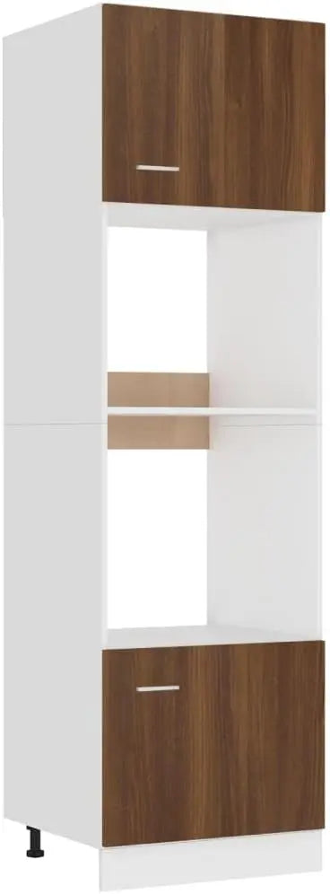vidaXL Armadio Microonde Rovere Marrone 60x57x207 cm Legno Multistrato