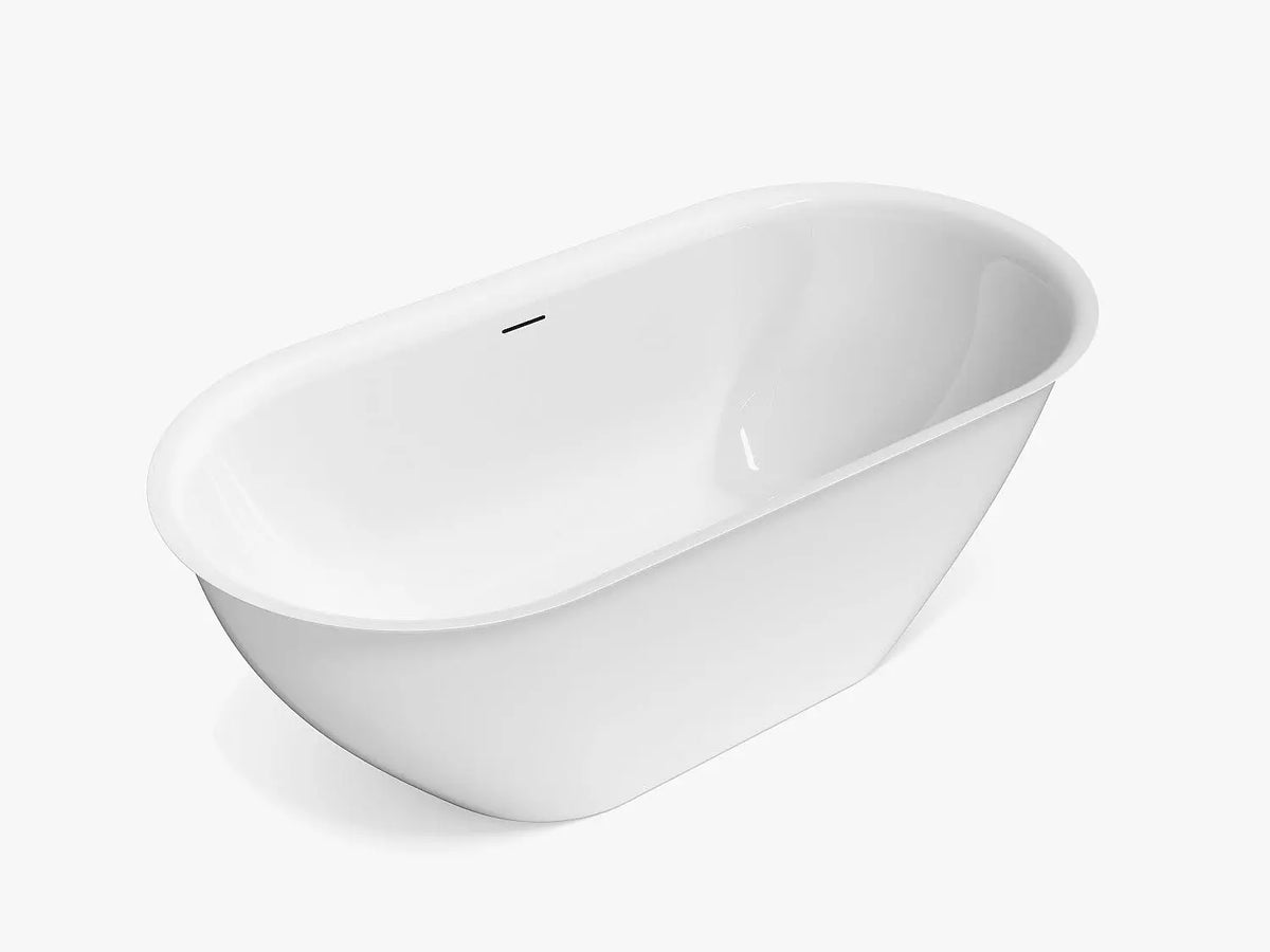 Vente-unique, Ba?era exenta Sortino, L 160cm x A 80cm x H 58cm, acr¨ªlico, blanco