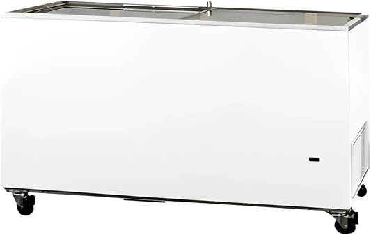 MBH, Congelador horizontal profesional con puerta de cristal 670 litros para hosteler¨ªa. Arc¨®n congelador industrial expositor puertas correderas