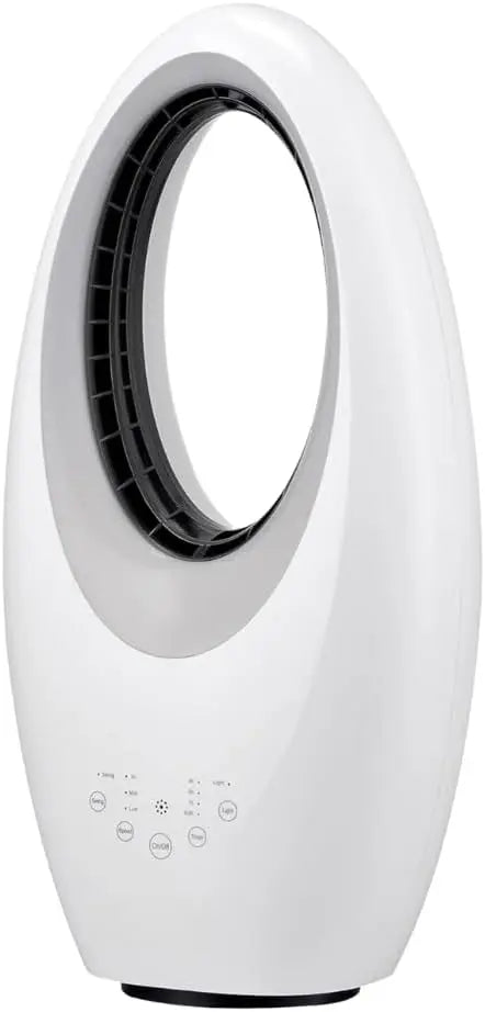 Max Star Ventilador sin Aspas con Mando a Distancia 3 Velocidades Purificador de Aire Oscilante Temporizador Luces LED Silencioso y Potente Hogar Of