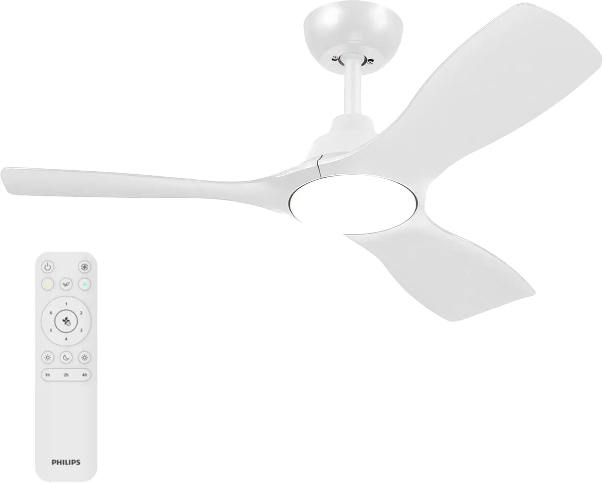 Philips Olas Plaf¨®n LED con Ventilador de Techo 30W+24W Blanco