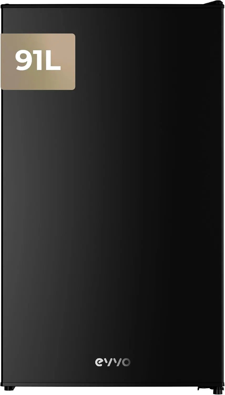 EVVO Frigor¨ªfico Mini F24BK, 91 L, Negro, Bajo Consumo 85 kWh/a?o, Compartimento congelador, 41 dB, Mini nevera de dise?o moderno para estudios