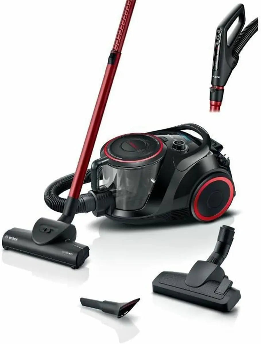 Bosch, Serie 6 Aspirador sin Bolsa, SmartSensor Control, Tecnolog¨ªa QuattroPower, Cepillo Turbo, Filtro HEPA Lavable, Negro, BGS41POW1