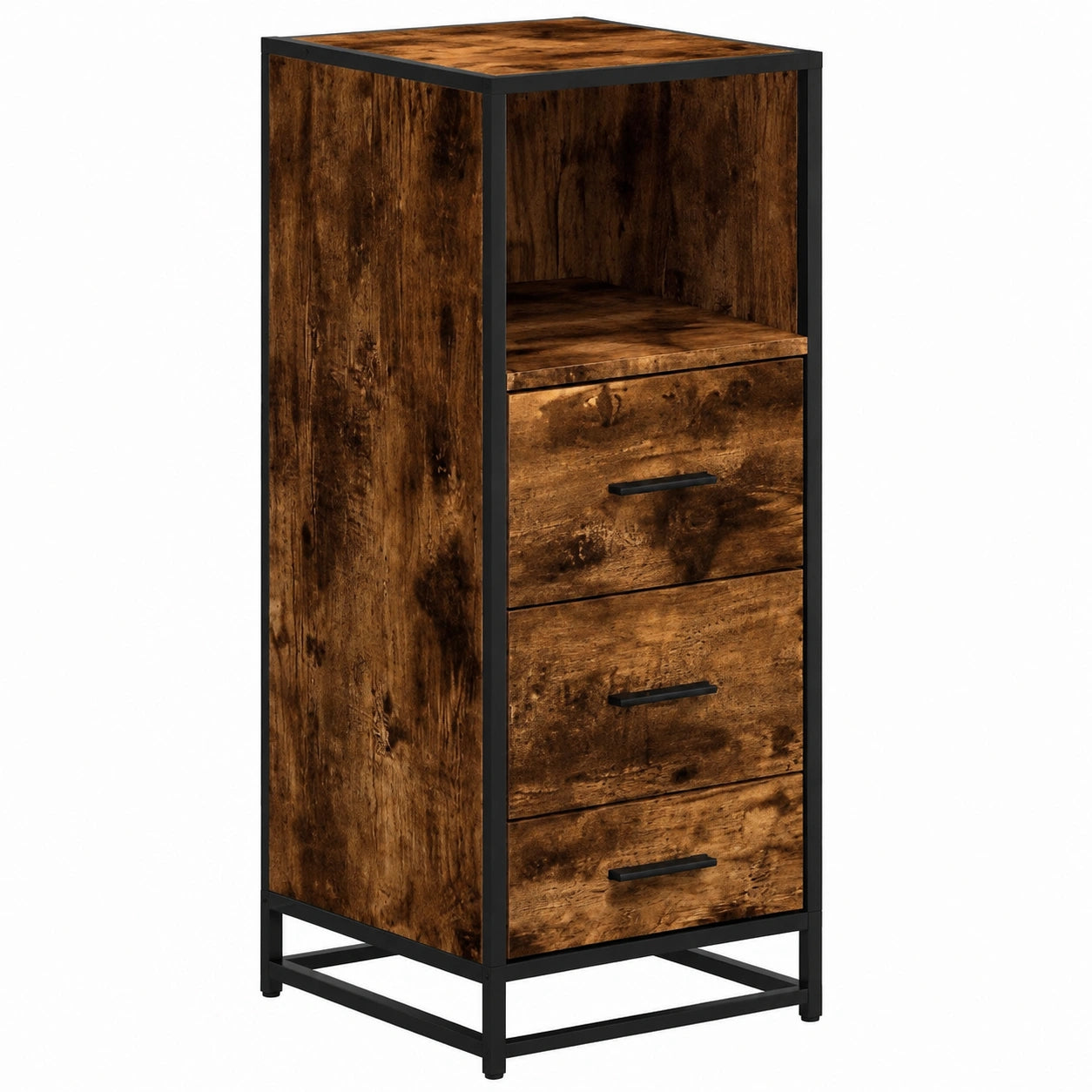Conjunto de Muebles de Baño 3 piezas, Madera de Roble Ahumado