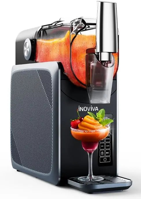 Granizadora Maquina INOVIVA, sin hielo, de 2 l, para el hogar, con autolimpieza, 5 programas preestablecidos, granizados congelados, margaritas