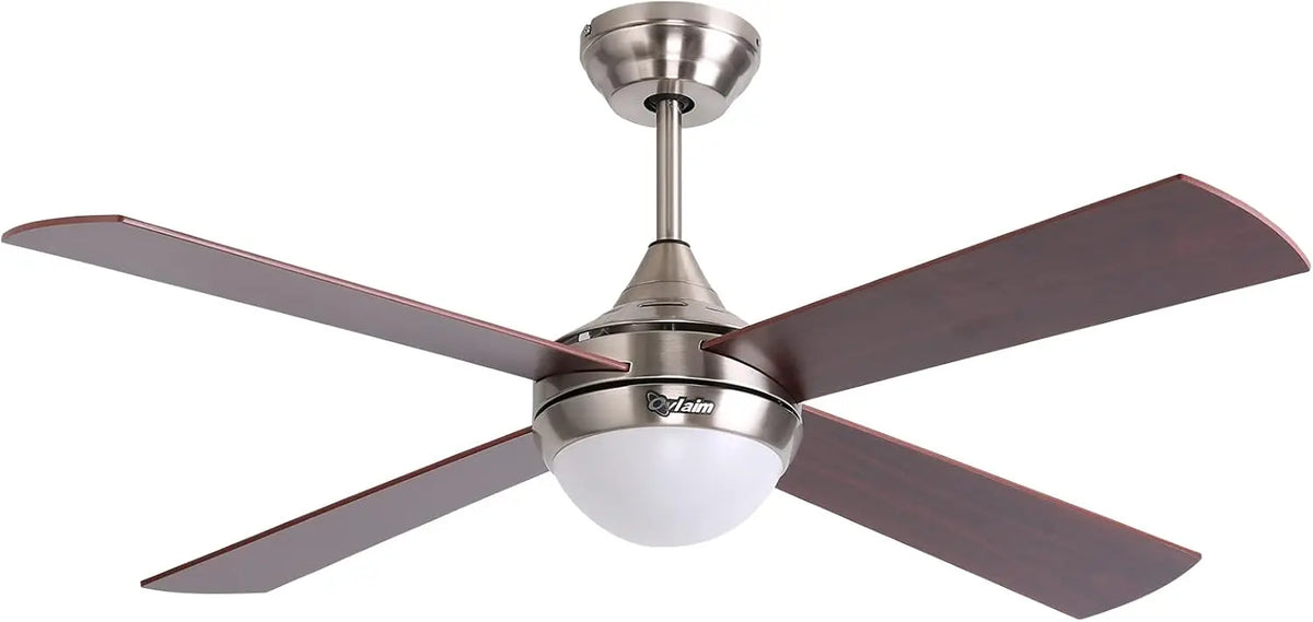Ovlaim Ventilador de Techo 122cm Marr¨®n con Luz y Mando a Distancia