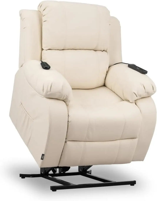 ZZ DON DESCANSO, Sill¨®n Relax Reclinable El¨¦ctrico Levanta Personas Trevi Crema, Reclinaci¨®n 160o, 10 Programas, Temporizador