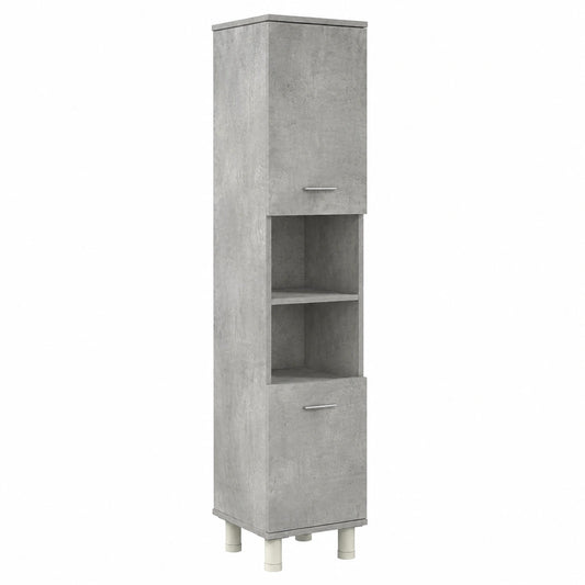 Conjunto Moderno de Muebles de Baño 2 Piezas Gris Hormigón de Madera Contrachapada