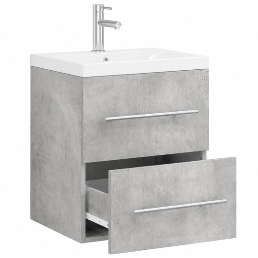Conjunto de muebles de baño moderno con cajón de pared, 41x38.5x48 cm, madera y metal
