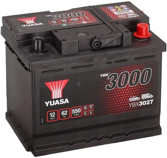 Yuasa YBX3027 Bater¨ªa de coche SMF Starter recargable 12V 60Ah 550A