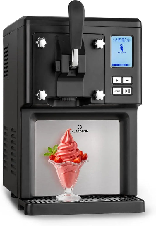 Klarstein Sweet Sundae M¨¢quina para helados cremosos, compresor con refrigeraci¨®n aut¨®noma, sin necesidad de congelar previamente, 1, 5 l
