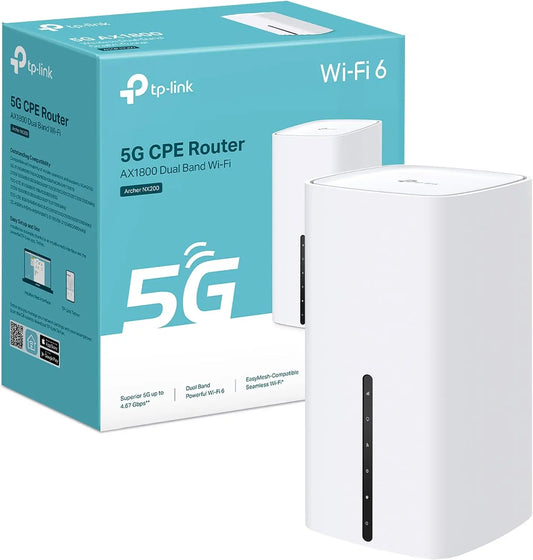 TP-Link Archer NX200, Router 5G SIM, WiFi 6 AX1800 Doble Banda, EasyMesh