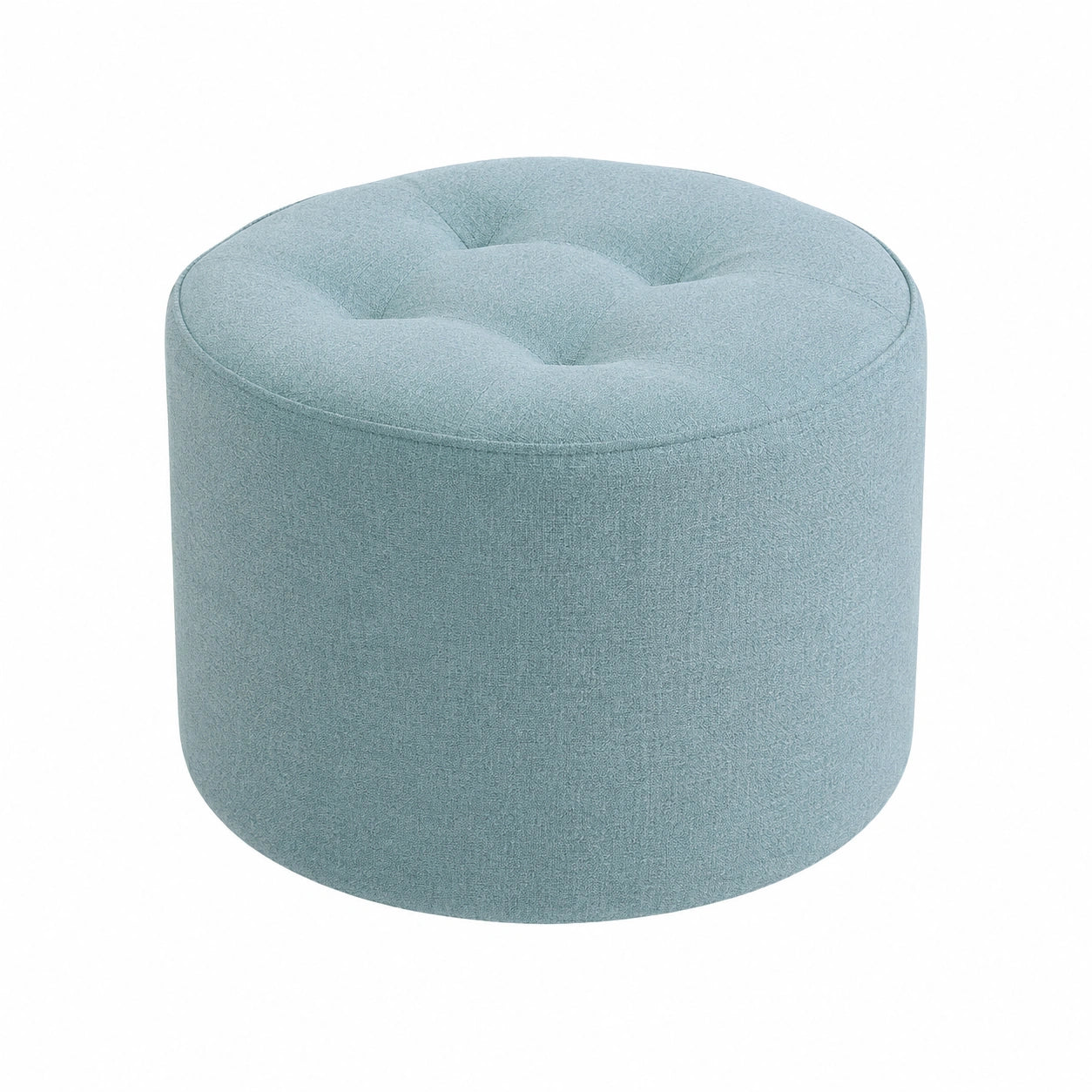 Puf Redondo Antideslizante con Funda Lavable para Niños y Adultos, Ideal para Salón y Dormitorio, 32 x 32 x 19 cm