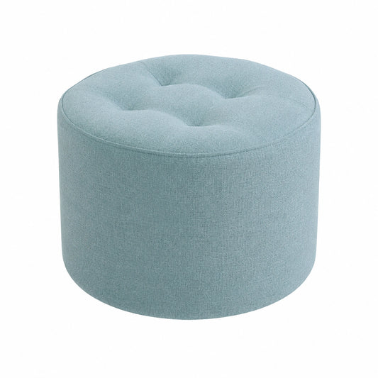 Puf Redondo Antideslizante con Funda Lavable para Niños y Adultos, Ideal para Salón y Dormitorio, 32 x 32 x 19 cm