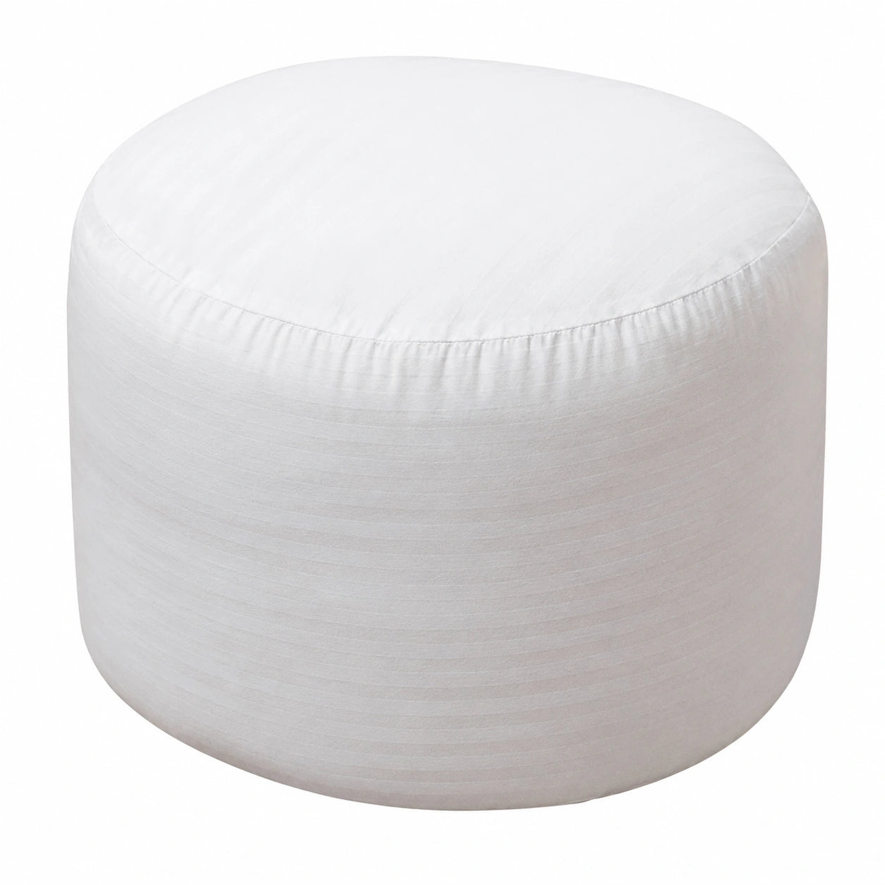 Puf otomano relleno para reposapiés redondo de 20 cm