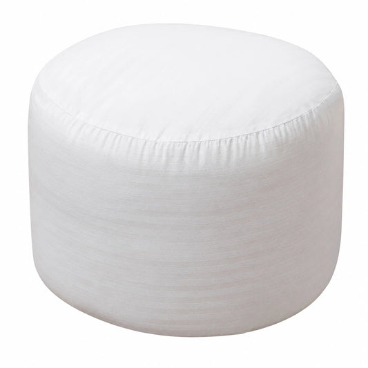 Puf otomano relleno para reposapiés redondo de 20 cm