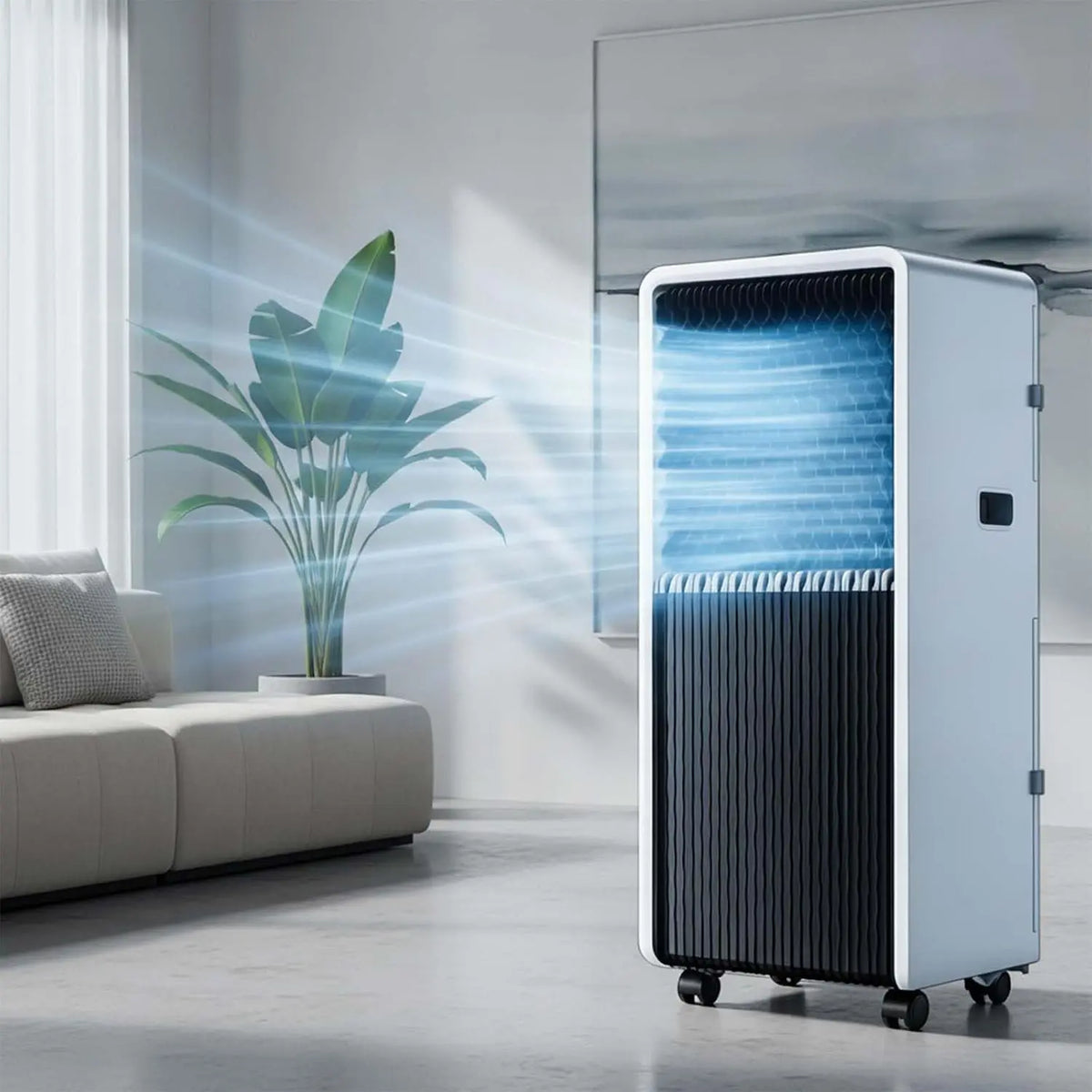 Aire Acondicionado Port¨¢til con Mando a Distancia Climatizador 3 en 1 Fr¨ªo, Ventilaci¨®n y Deshumidificador, Modo Reposo, Temporizador 12H, 12000BTU