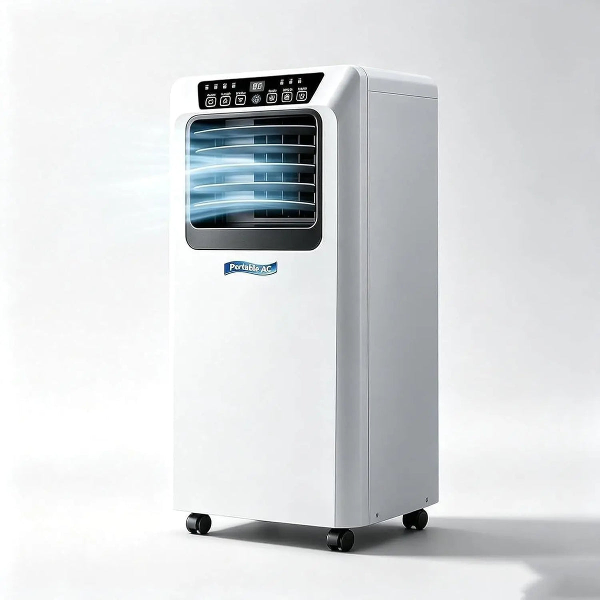Aire Acondicionado Port¨¢til 14000 BTU, 2 en 1 Fr¨ªo y Calor, Equipo M¨®vil de Pie con Ruedas y Mando a Distancia, Climatizador Todo el A?o, 9000 Btu