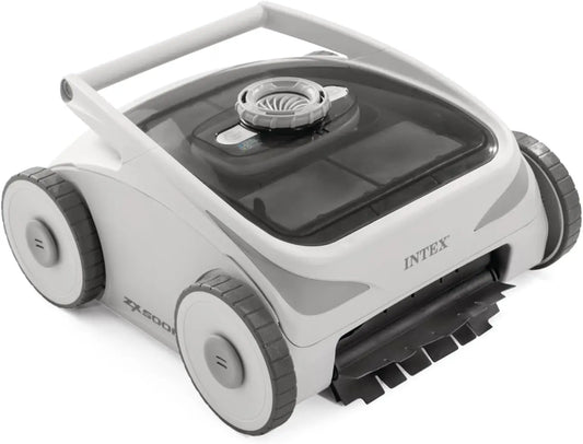 INTEX 28623E ZX500R, Limpiador rob¨®tico el¨¦ctrico autom¨¢tico inal¨¢mbrico para piscinas sobre el suelo, tiempo de funcionamiento de 120 minutos con