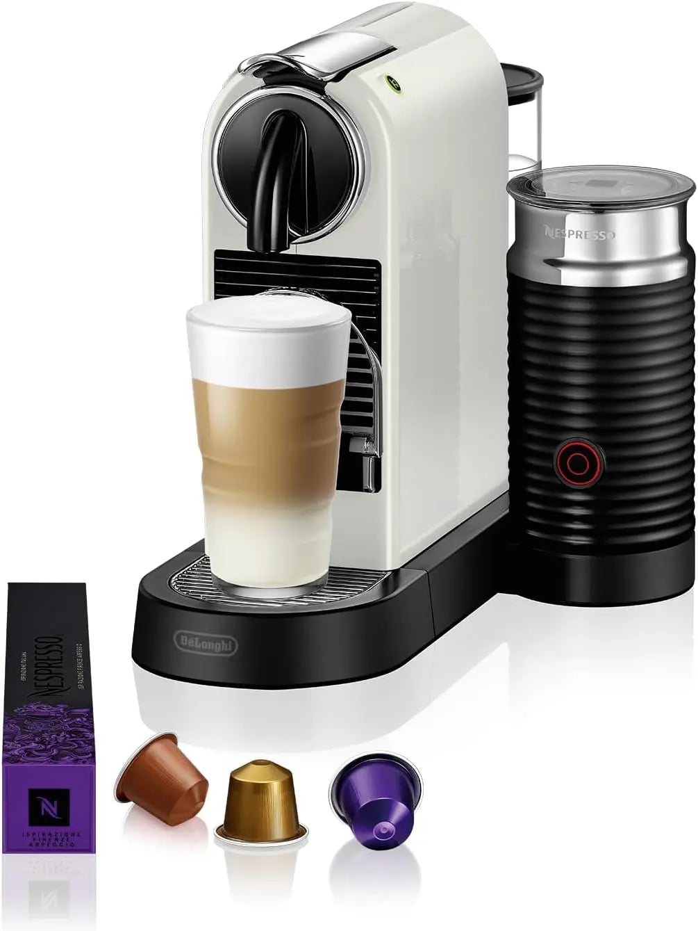 DeLonghi Nespresso Citiz EN267.WAE Cafetera con c¨¢psulas, sistema de extracci¨®n especial, 1710 W, 1 L, pl¨¢stico, Blanco