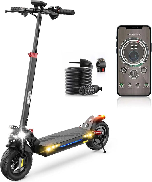 iScooter IX4 Patinete El¨¦ctrico Adultos Todoterreno 10'', Bater¨ªa de 48 V y 15 Ah, Autonom¨ªa M¨¢xima 55 km, Dise?o Plegable, Capacidad M¨¢xima 150 kg