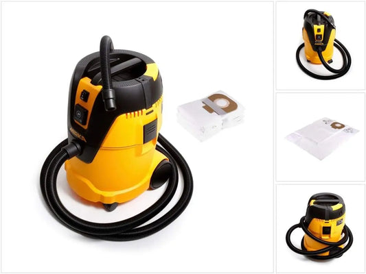 Mirka Aspiradora industrial 1025 L, para PC en seco y h¨²medo, clase de polvo L, 230 V, 25 l, manguera de extracci¨®n de 4 m + 5 bolsas de forro polar