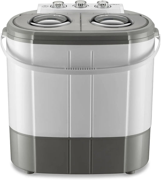Wiltec Lavadora de camping port¨¢til de doble tina 230 W 3 kg lavado y 2 kg centrifugado con temporizador mini lavadora compacta para camping