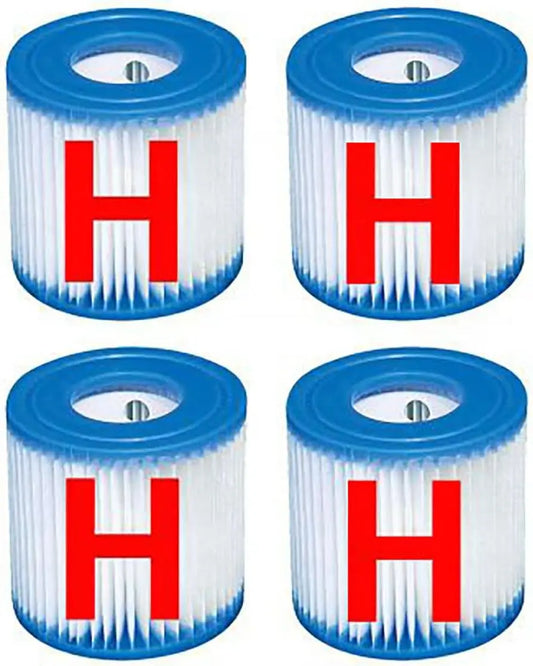 Intex 4 Cartuchos de Filtro para Piscina para Filtro de Tipo H