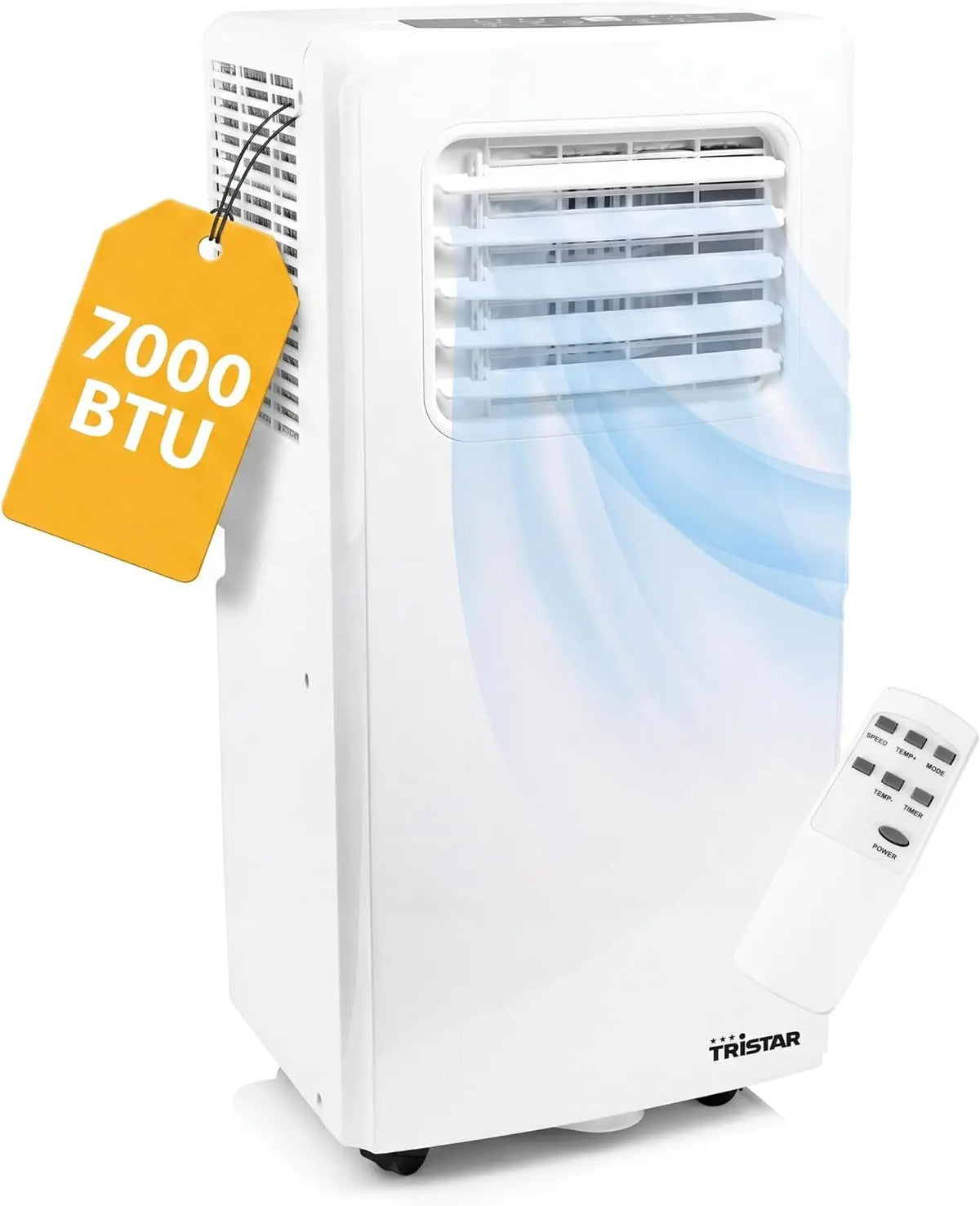 Tristar Aire acondicionado port¨¢til, 7.000 BTU, 3 en 1, Deshumidifica, Refresca, Ventila, Hasta 25 m2, conjunto para ventana incluido, AC-5478
