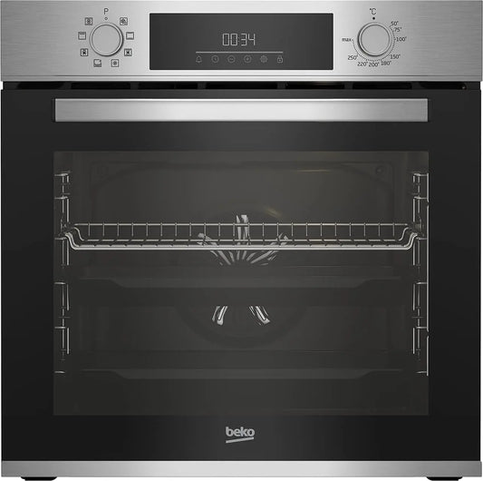 Beko Horno empotrado BBIM12300X, b300, 60 cm, 72 l de volumen, limpieza a vapor SteamShine, 8 tipos de calefacci¨®n, horno multifunci¨®n