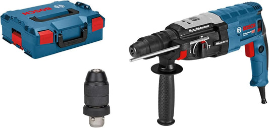 Bosch profesional martillo perforador GBH 2-28 F (incl. empu?adura auxiliar, profundidad retr¨¢ctil 210 mm, pa?o, portabrocas intercambiable 13 mm