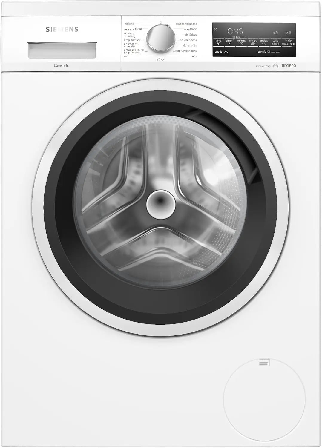 Siemens, Lavadora iQ500, 9kg, Programas r¨¢pidos, blanco, WU14UT62ES
